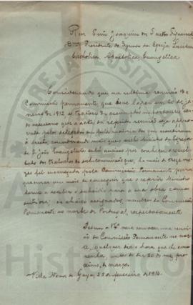 [Cópia de carta da Comissão Permanente a Joaquim dos Santos Figueiredo]